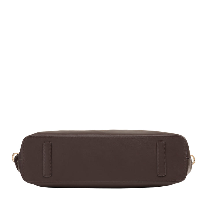 DUDU Borsa Donna Grande Morbida in Pelle, Borsa a Tracolla Capiente con Cinghia Staccabile, Borsa a Mano con Due Manici e Chiusura Zip