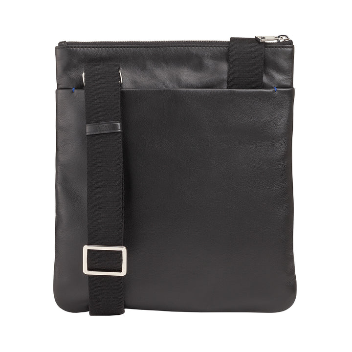 Bolsa de couro masculina DUDU, bolsa de ombro masculina com zíper, alça de ombro para viagem e lazer, alça ajustável