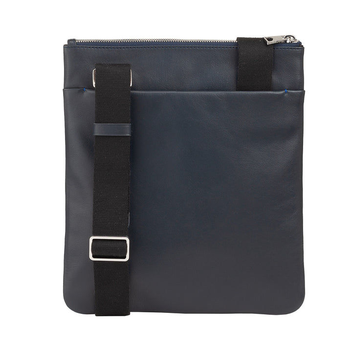 Bolsa de couro masculina DUDU, bolsa de ombro masculina com zíper, alça de ombro para viagem e lazer, alça ajustável