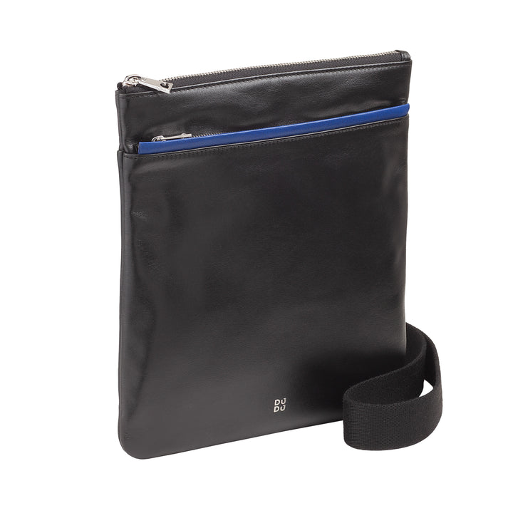 Bolsa de couro masculina DUDU, bolsa de ombro masculina com zíper, alça de ombro para viagem e lazer, alça ajustável