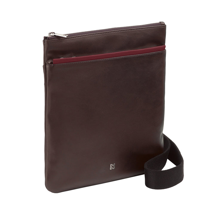 Geantă pentru bărbați din piele DUDU, geantă de umăr pentru bărbați cu fermoar, curea de umăr pentru călătorie și agrement, curea reglabilă