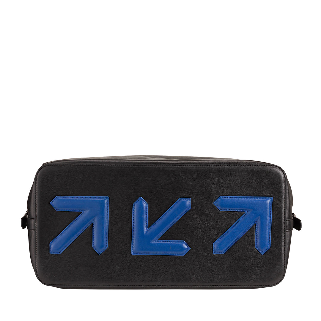 DUDU Borsone da Viaggio Uomo Donna in Pelle, Borsa per Weekend con Due Manici, Bagaglio a Mano o Tracolla 28 Litri con Cerniera