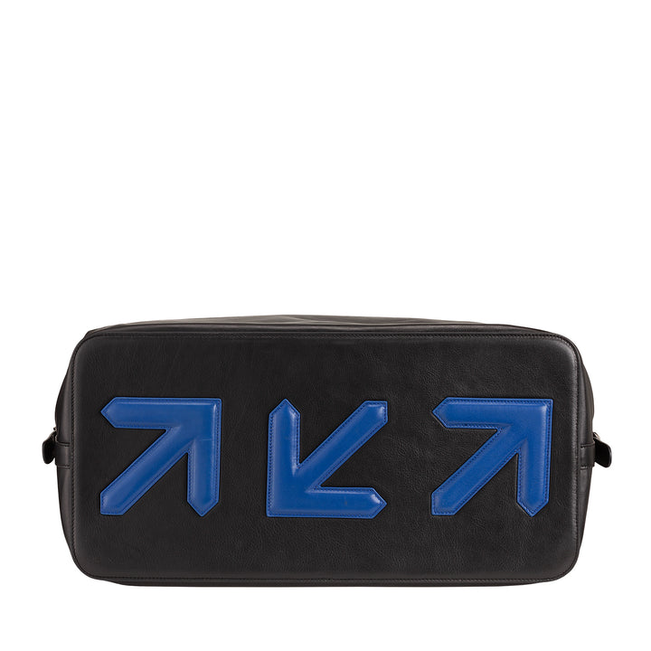 DUDU Borsone da Viaggio Uomo Donna in Pelle, Borsa per Weekend con Due Manici, Bagaglio a Mano o Tracolla 28 Litri con Cerniera