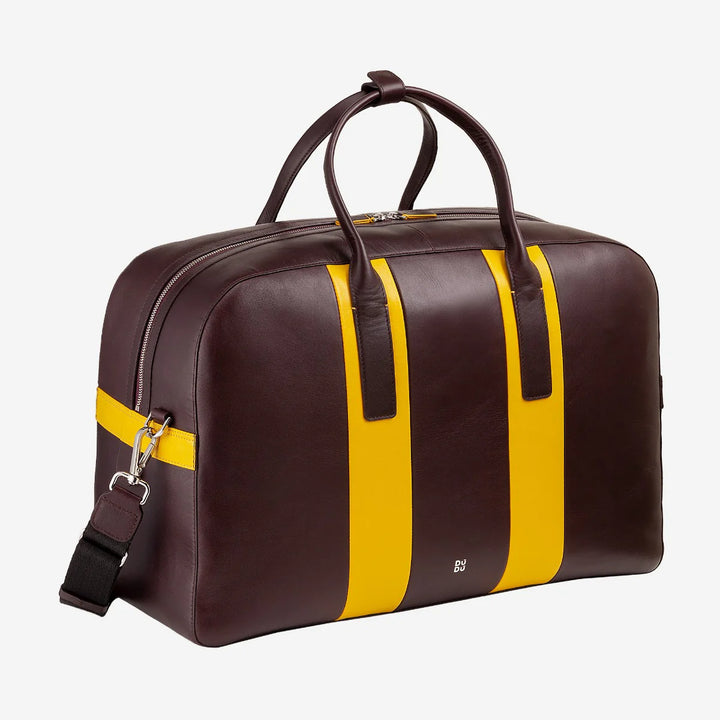 DUDU Δερμάτινη τσάντα ταξιδιού ώμου, Weekend Gym bag για άντρες Γυναικεία 32L Μεγάλη, 49cm Weekender Τσάντα ταξιδιού