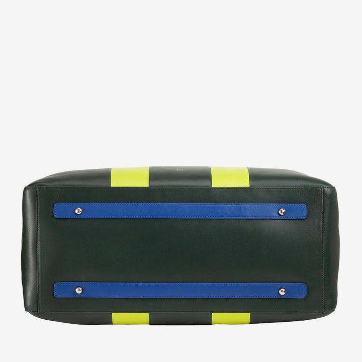 DUDU lederen reisschoudertas, weekendsporttas voor heren dames 32L groot, 49 cm weekendtas