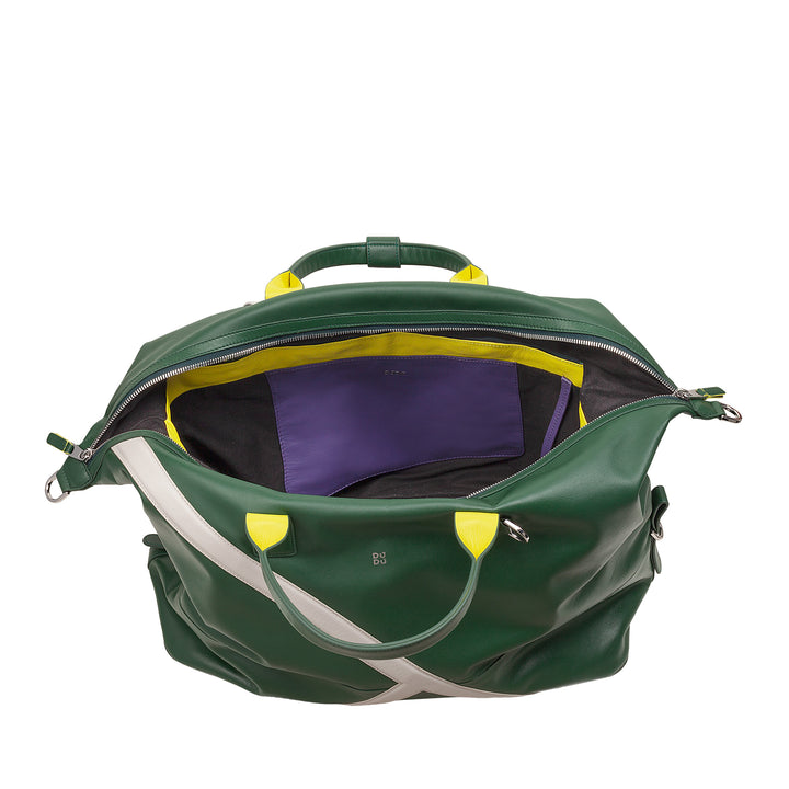 Kožená sportovní taška DUDU na tenis, 28 litrů, limitovaná edice, odnímatelný ramenní popruh, zapínání na zip, víkendovka na cesty, kožená sportovní taška