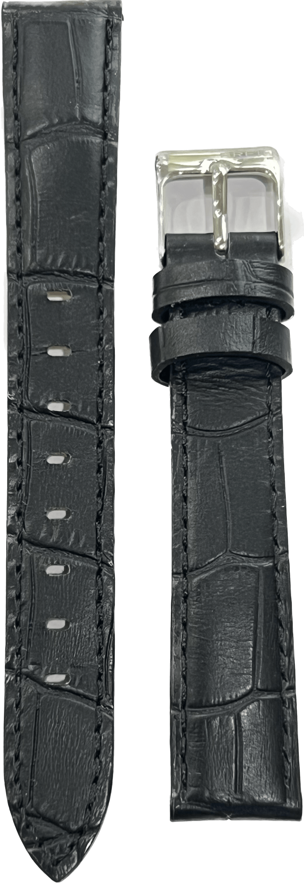 Breil sort krokoprint læderrem 16mm XXEW0237 - Capodagli 1937