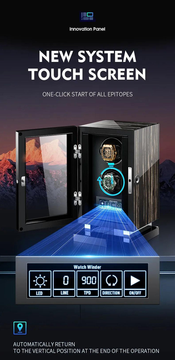 Capodagli optrækkende rotorbokssæt med 2 træure med lås og lys MQ6302 - Capodagli 1937