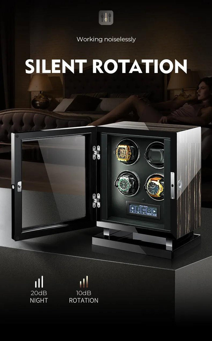 Capodagli optrækkende rotorbokssæt med 2 træure med lås og lys MQ6302 - Capodagli 1937