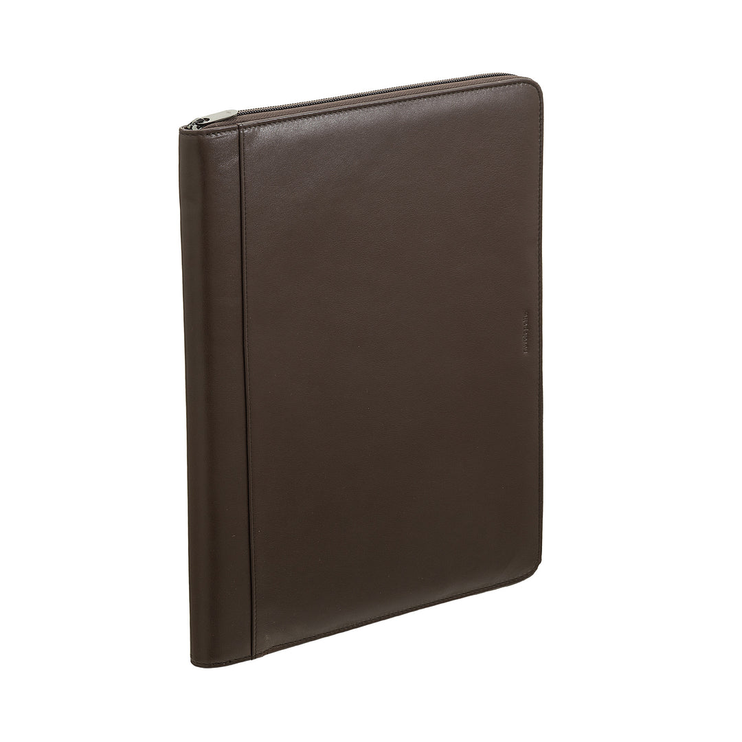 Dosar pentru documente din piele Nuvola Pelle A4, Suport pentru notebook, Suport pentru pix, Suport tabletă cu fermoar rotund