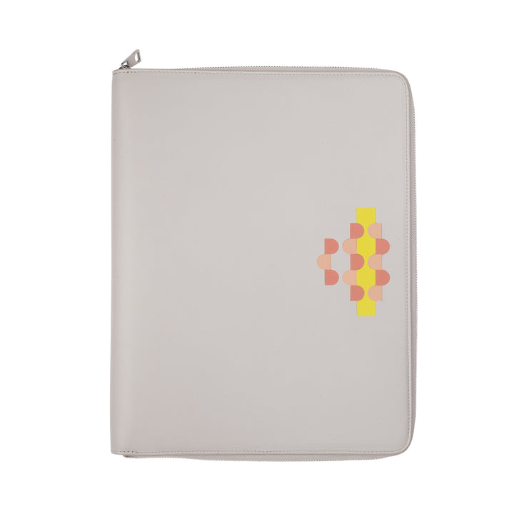 DUDU A4 Pasta para documentos de couro Prancheta de escritório Pasta para tablet iPad multicolorida com zíper