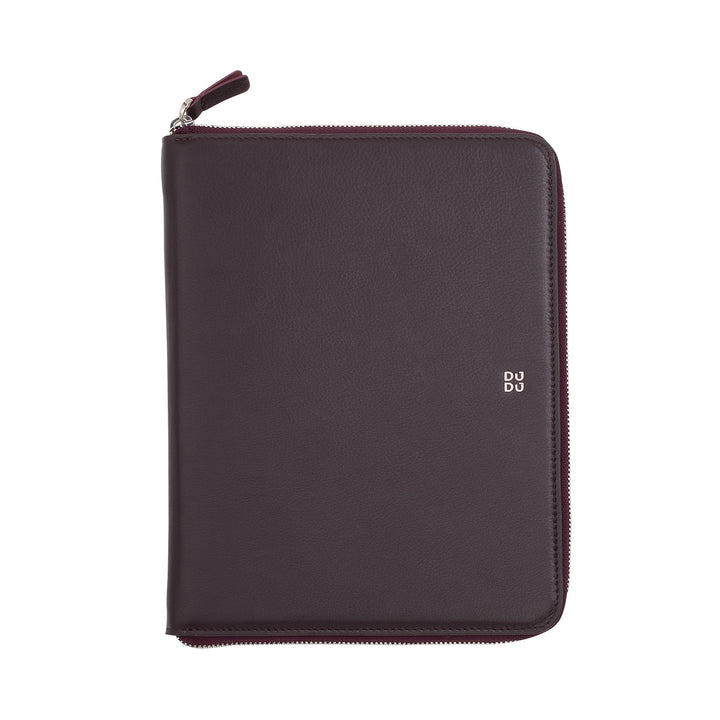 DUDU A5-dokumentmappe i ægte læder til mænd og kvinder, iPad Mini-tabletholder, udklipsholder, Organizer til A5-notebooks