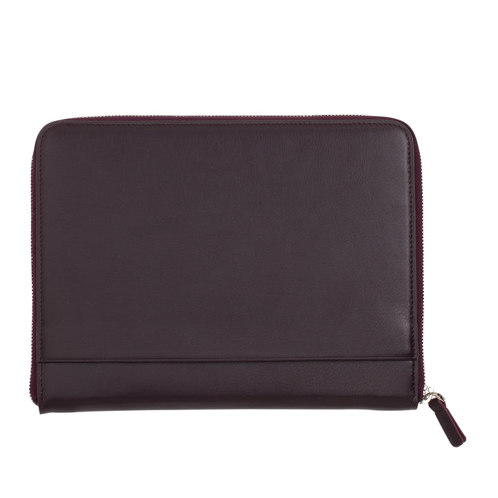 DUDU A5-dokumentmappe i ægte læder til mænd og kvinder, iPad Mini-tabletholder, udklipsholder, Organizer til A5-notebooks