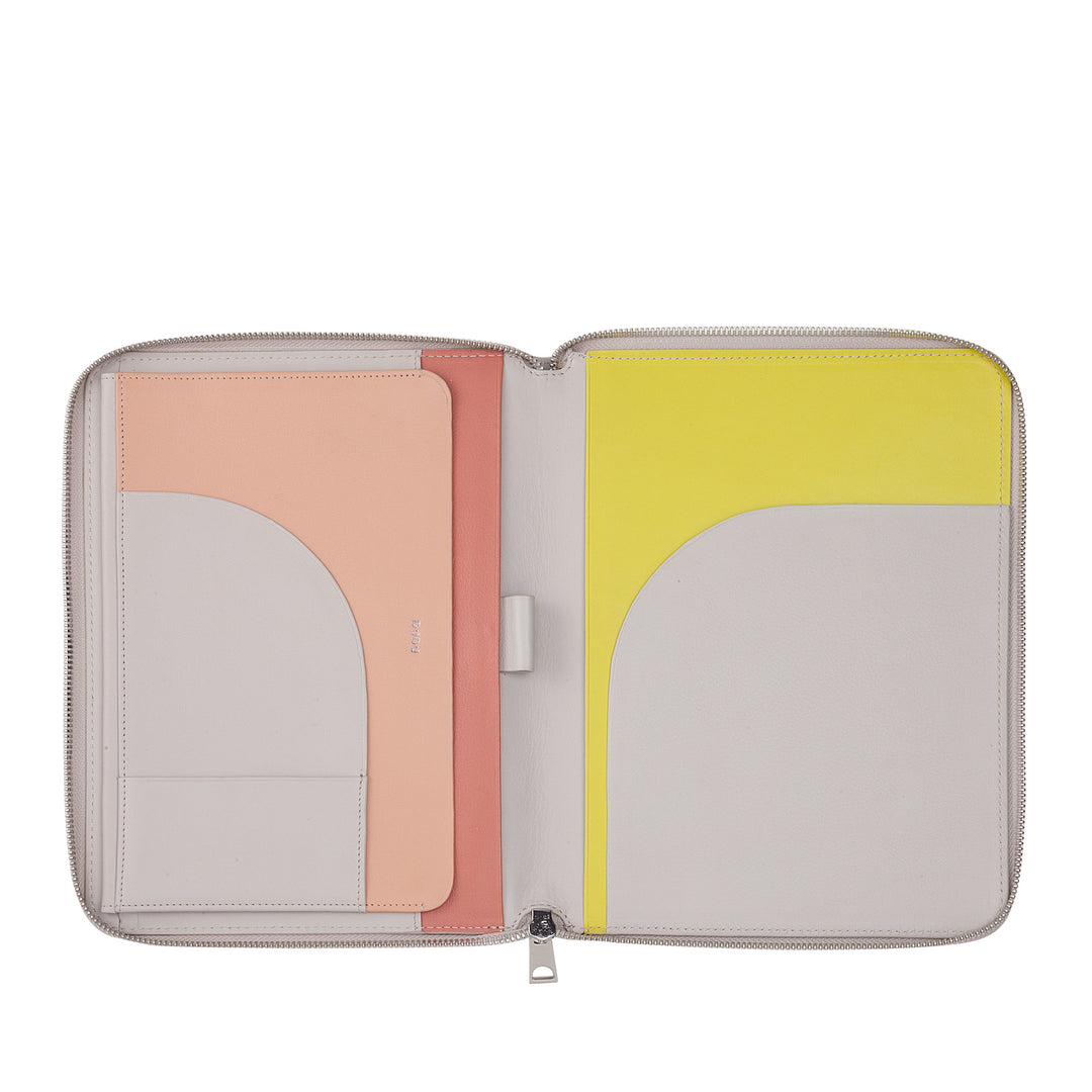 DUDU lederen A5-documentmap voor mannen en vrouwen, iPad Mini-tablethouder, klembord, organisator voor A5-notebooks