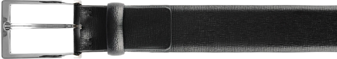 Gerba Cinturón de piel saffiano negro largo 110cm CG001B110