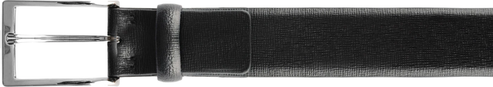 Gerba Cinturón de piel saffiano negro largo 110cm CG001B110