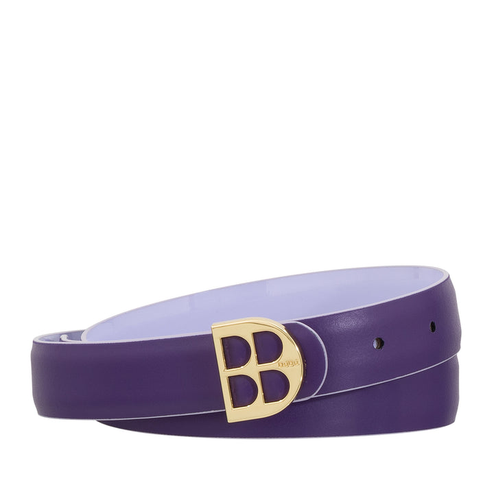 DUDU Women's Patent Belt, Genuine Leather Made in Italy, H 23mm, Reversible, Thin, Elegant High Quality Belt