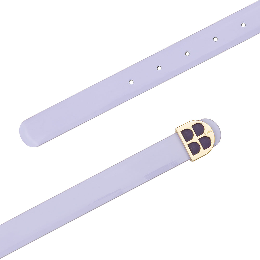 DUDU Women's Patent Belt, Genuine Leather Made in Italy, H 23mm, Reversible, Thin, Elegant High Quality Belt