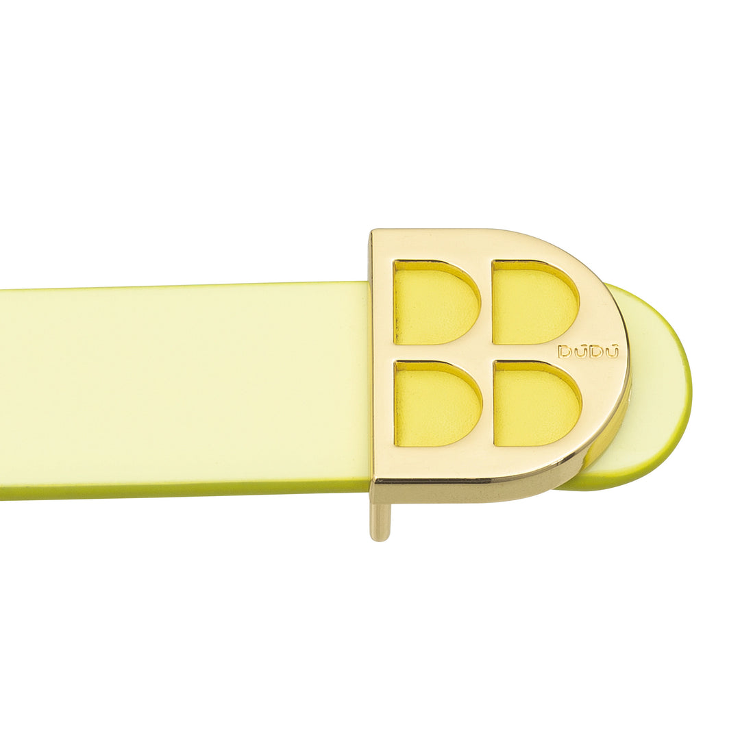 DUDU Women's Patent Belt, Genuine Leather Made in Italy, H 23mm, Reversible, Thin, Elegant High Quality Belt