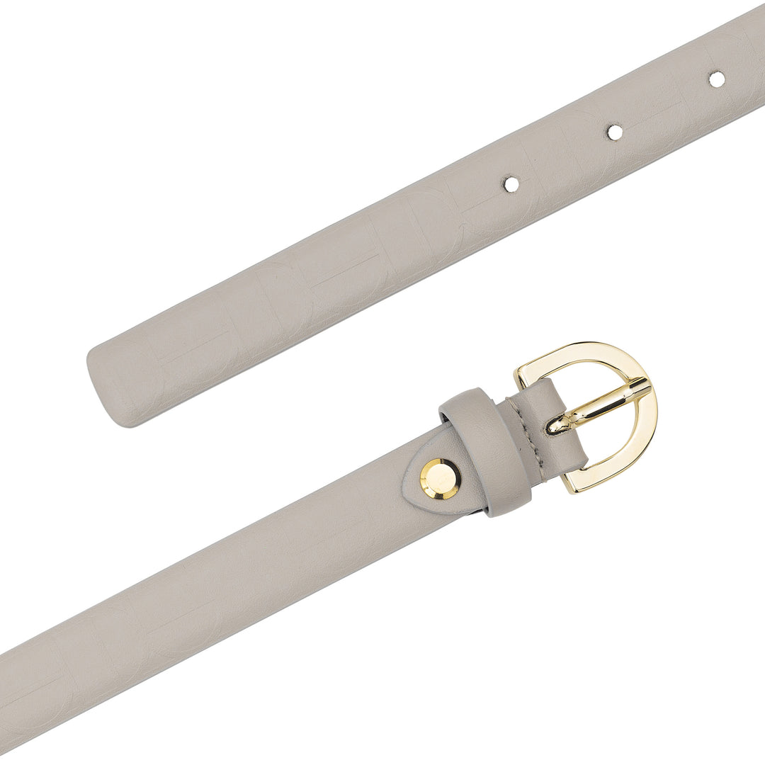 DUDU Thin Women's Belt in Soft Leather, H 20mm, Made in Italy, Elegant, Adjustable and Shortenable