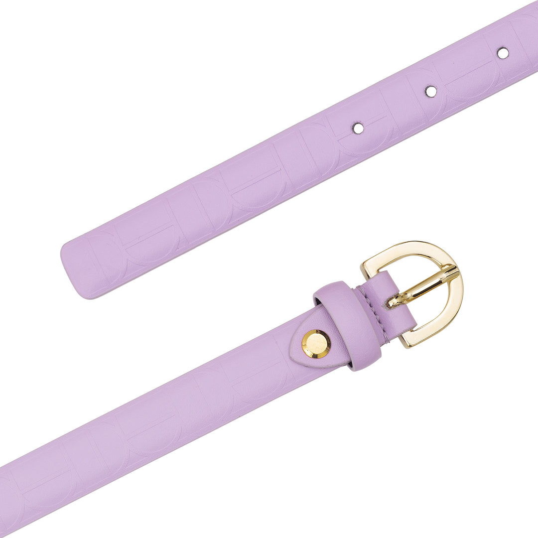 DUDU Thin Women's Belt in Soft Leather, H 20mm, Made in Italy, Elegant, Adjustable and Shortenable