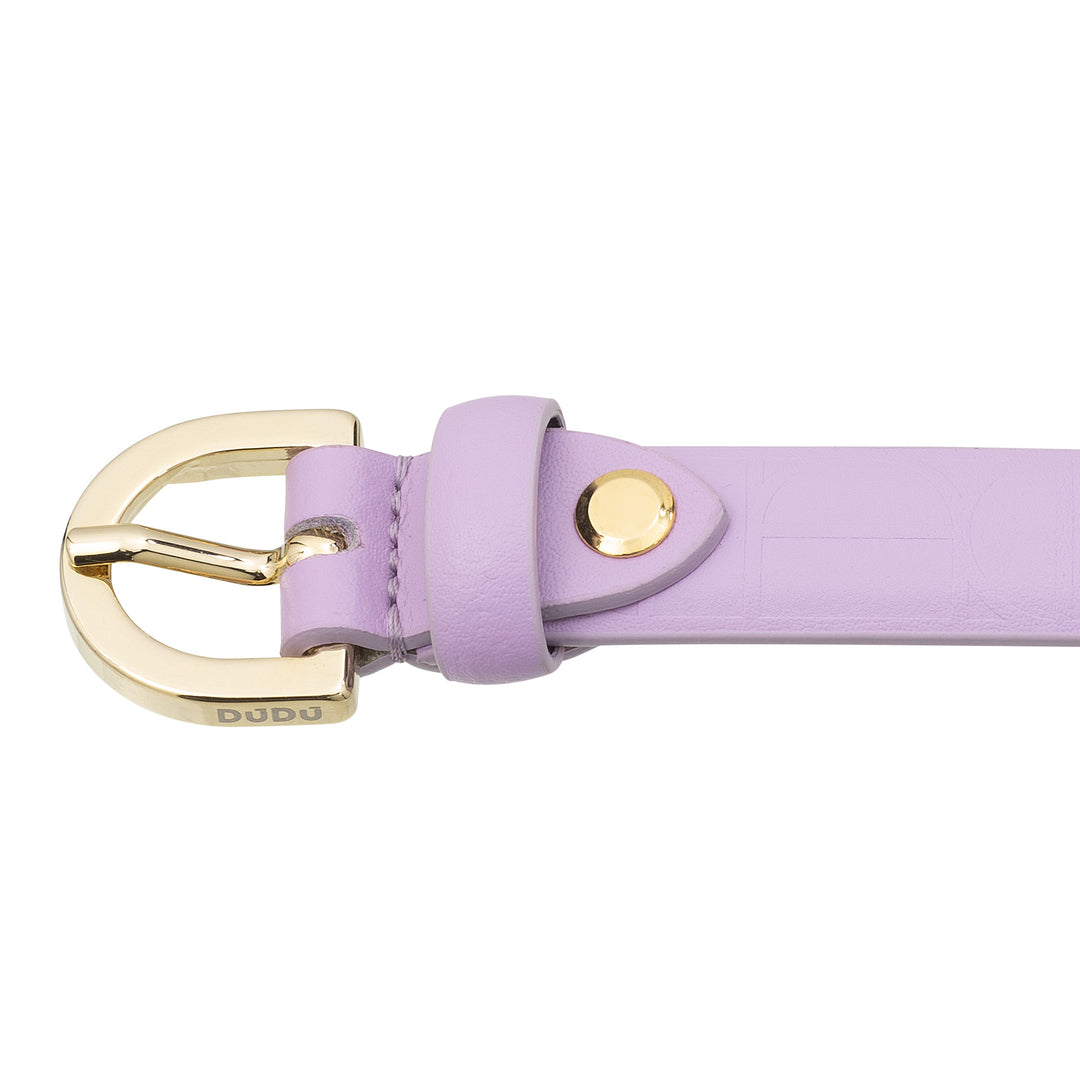 DUDU Thin Women's Belt in Soft Leather, H 20mm, Made in Italy, Elegant, Adjustable and Shortenable