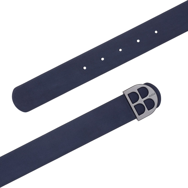 DUDU Men's Reversible Belt in Smooth Leather and Two-Tone Nubuck, Made in Italy, Double Face, with Personalized Buckle