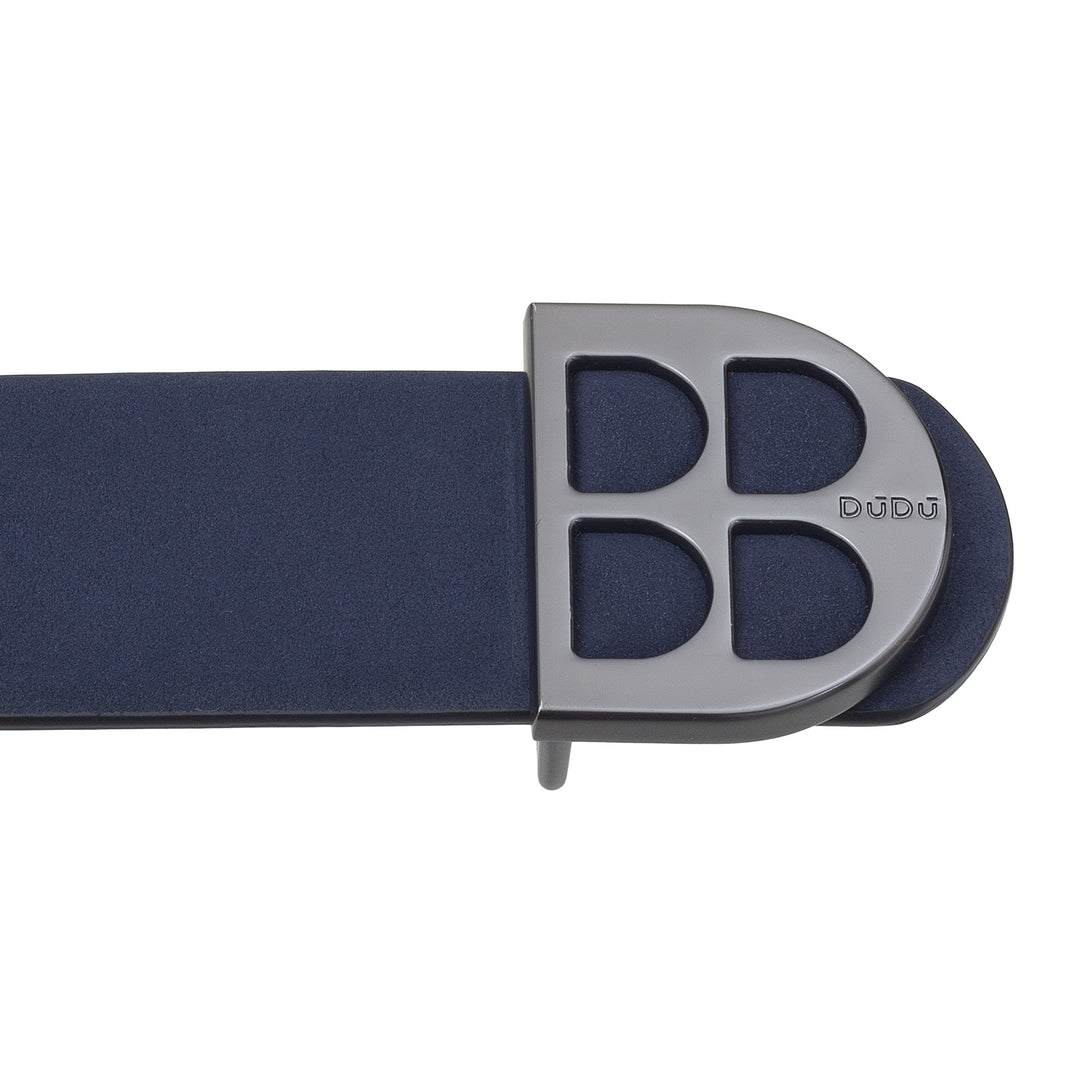 DUDU Men's Reversible Belt in Smooth Leather and Two-Tone Nubuck, Made in Italy, Double Face, with Personalized Buckle