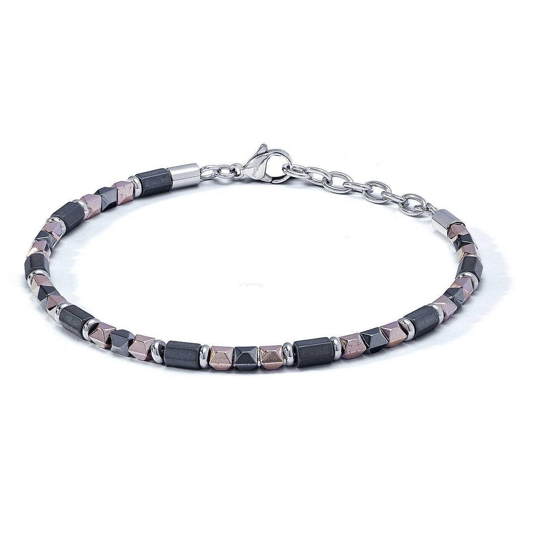 Bracelet Comete Acier minéral finition PVD or rose hématite UBR 1149 - Capodagli 1937