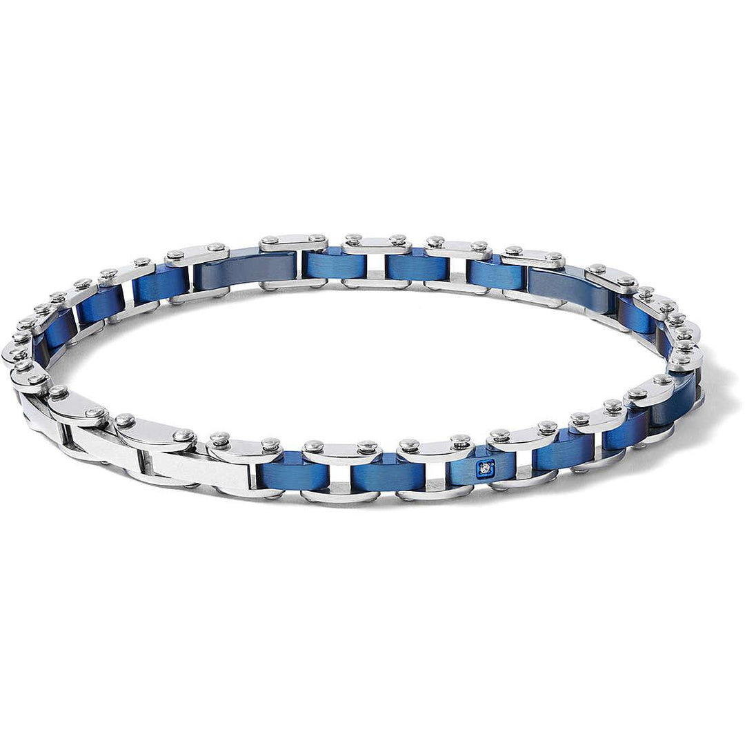 Bracelet Comete Suits en acier finition PVD bleu UBR 1077 - Capodagli 1937