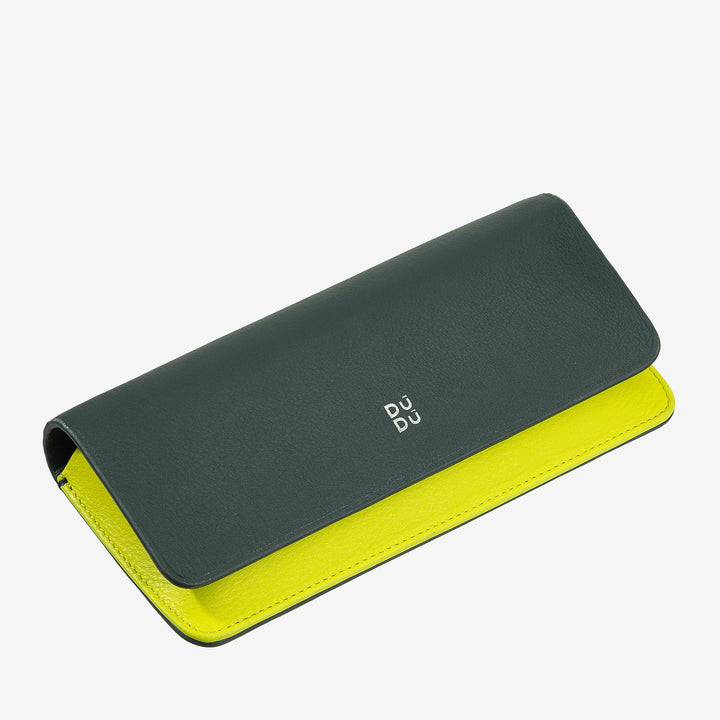 DUDU brillen- en zonnebriletui van zacht echt leer met magnetische sluiting, kleurrijke brillenkoker