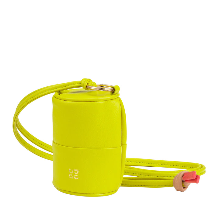 DUDU Apple AirPods Earphone Case in Genuine Leather with Neck Strap, Mini Zipper Cylinder for AirPods Elegant Safe Colorful