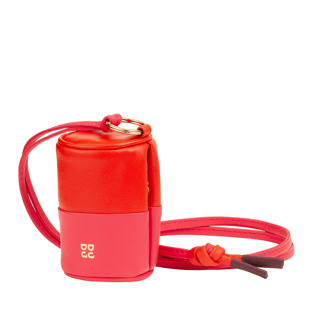 DUDU Apple AirPods hörlursfodral i äkta läder med nackrem, mini dragkedja för AirPods Elegant Säker Färgglad