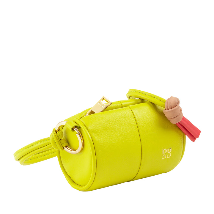 DUDU Apple AirPods Earphone Case in Genuine Leather with Neck Strap, Mini Zipper Cylinder for AirPods Elegant Safe Colorful