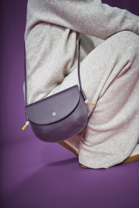 DUDU Borsa Donna a Tracolla con Patta in Vera Pelle, Piccola Borsetta a Spalla con Pattina a Bottone Magnetico, Borsa