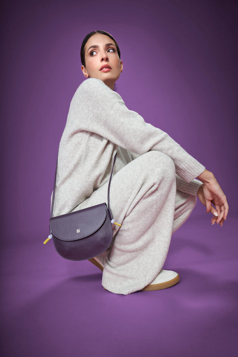 DUDU Borsa Donna a Tracolla con Patta in Vera Pelle, Piccola Borsetta a Spalla con Pattina a Bottone Magnetico, Borsa