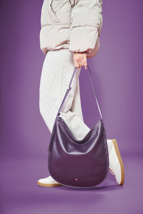 Geantă de umăr DUDU pentru femei din piele moale, geantă hobo cu fermoar, geantă mare de umăr reglabilă, colorată