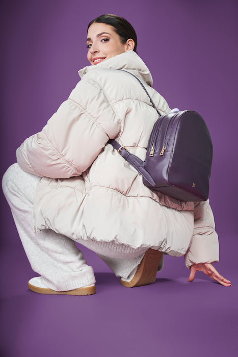 DUDU Women's Colorful Summer Backpack in Soft Leather Multicolor Backpack with Double Zip Zip