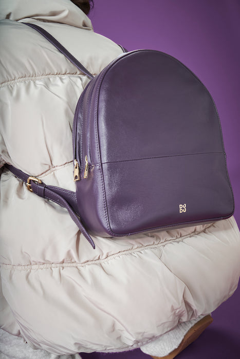 DUDU Women's Colorful Summer Backpack in Soft Leather Multicolor Backpack with Double Zip Zip