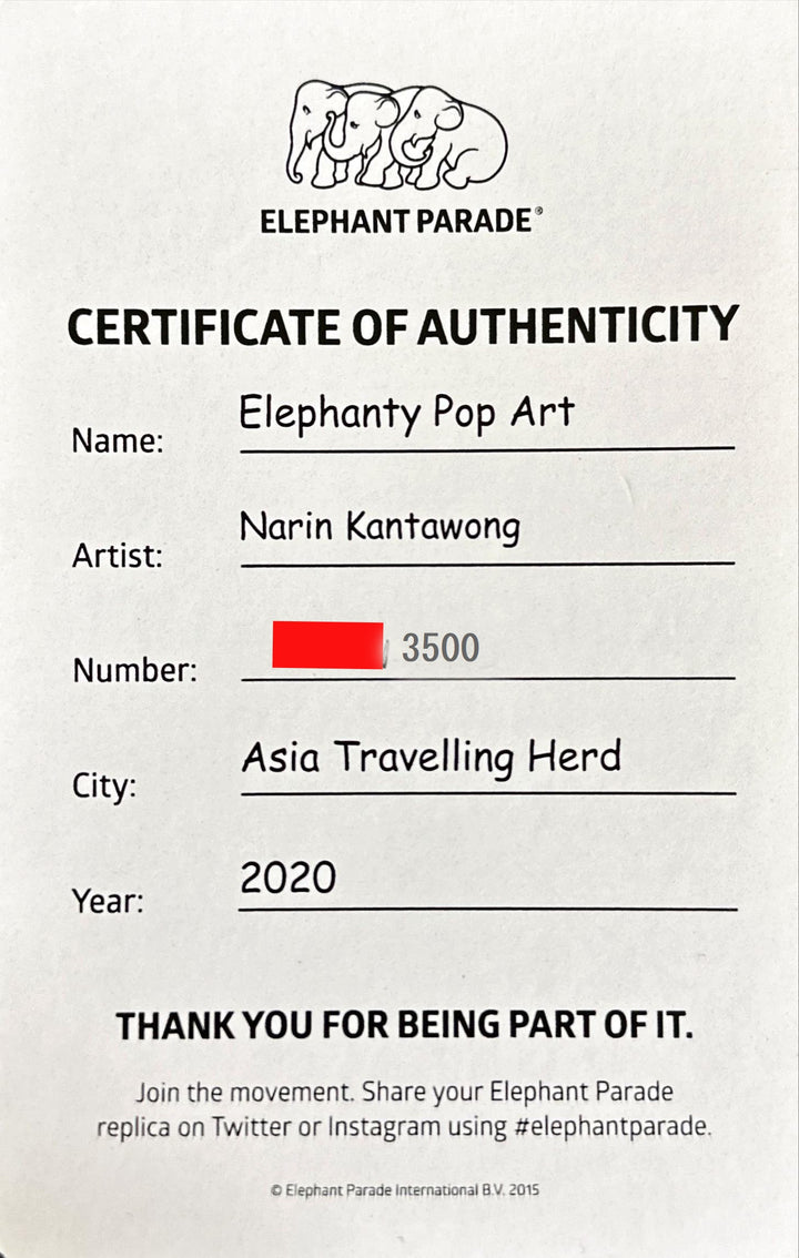 Elephant Parade elephant Elephanty Pop Art 10cm Limited Edition 3500 ELEPHANTY POP ART 10