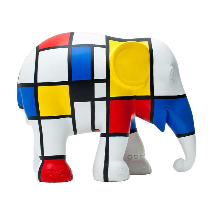 Elephant Parade elefant Hyldest til Mondriaan 15cm Limited Edition 3000 HOMMAGE TIL MONDRIAAN 15