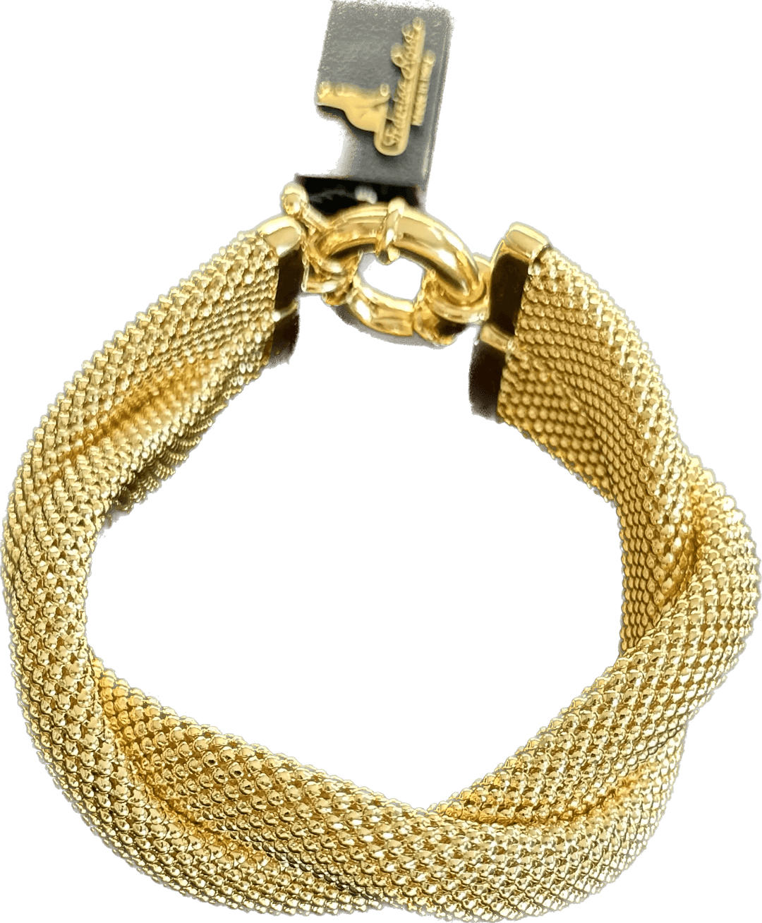 Federica Rossi braided bronze bracelet in worked mesh FR.BR.11 - Capodagli 1937
