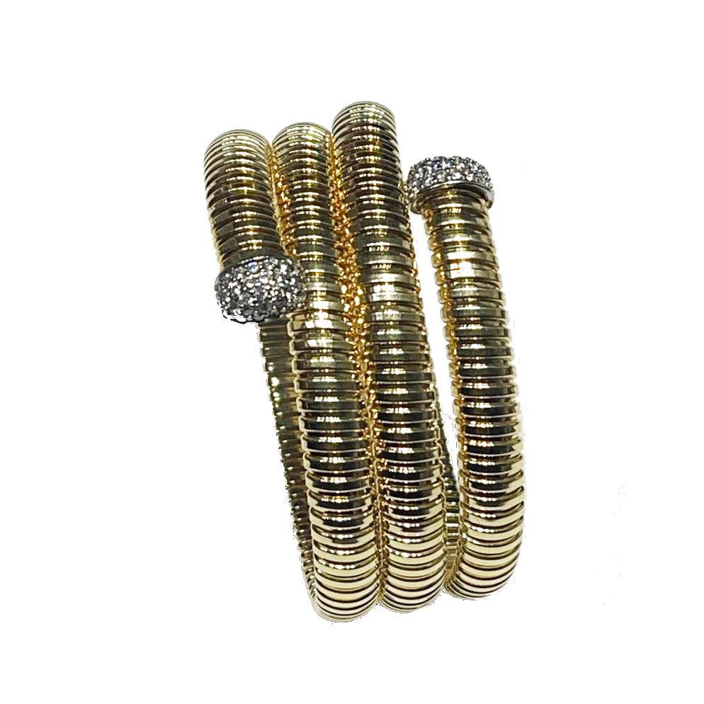 Kleines Tubigas-Armband von Federica Rossi mit abschließenden Zirkonen an den Enden FR.BR.14 – Capodagli 1937