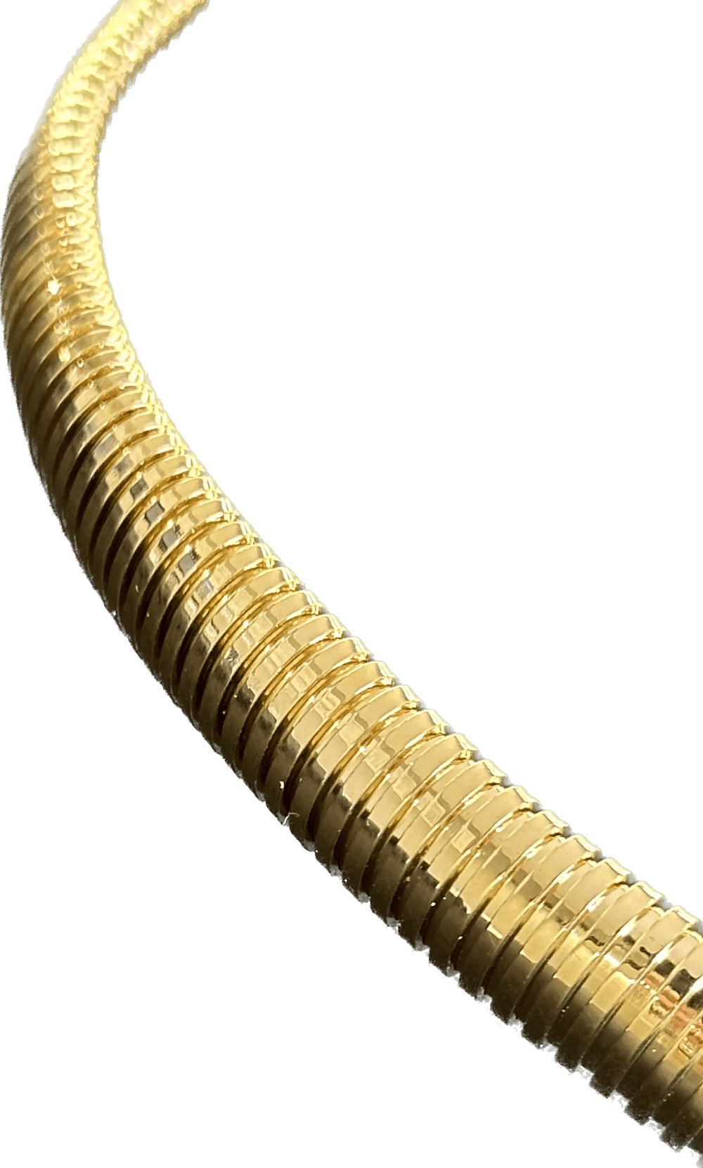 Federica Rossi bronze halskæde i rørformet mesh med zirkoner i enderne, 18 karat guld laminat FR.CO.06 - Capodagli 1937