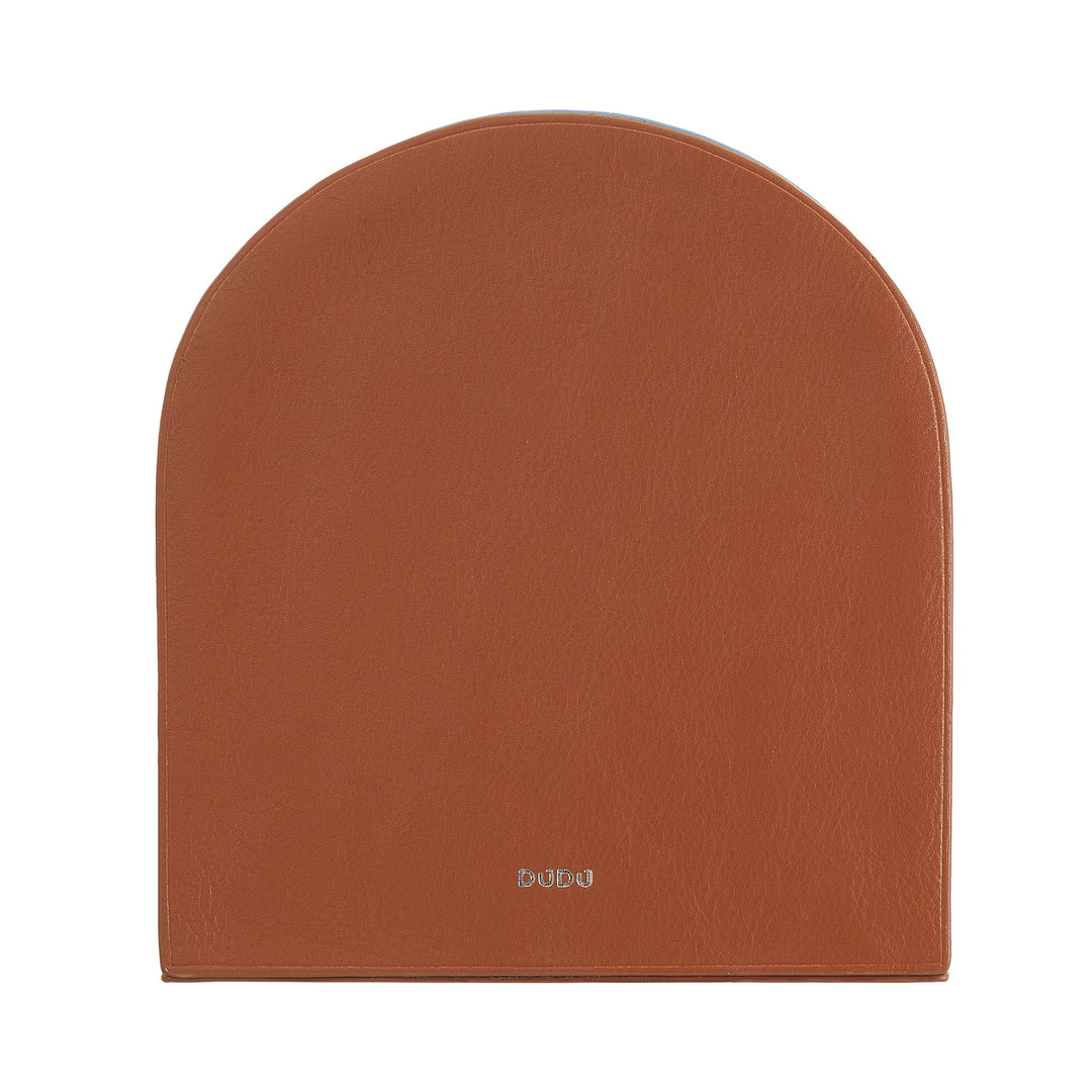 DUDU Dekorative Design-Buchstütze, Buchstützen mit farbigem Echtlederbezug, für Heimregale und Büroschreibtische