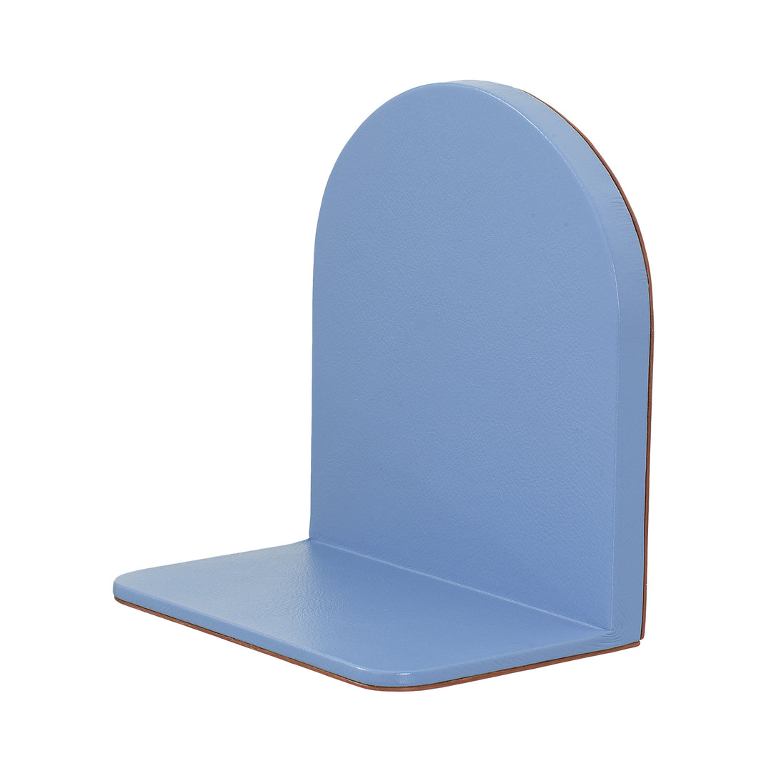 DUDU Dekorative Design-Buchstütze, Buchstützen mit farbigem Echtlederbezug, für Heimregale und Büroschreibtische