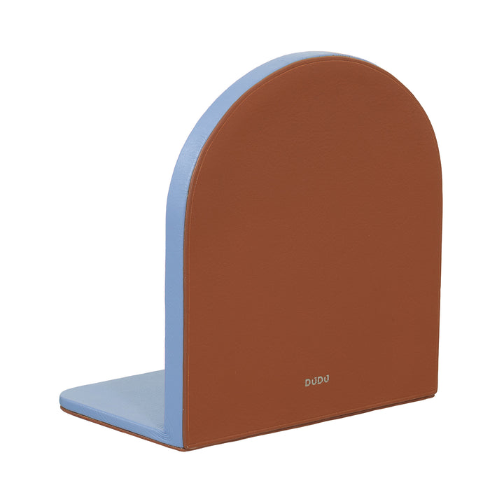 DUDU Dekorative Design-Buchstütze, Buchstützen mit farbigem Echtlederbezug, für Heimregale und Büroschreibtische