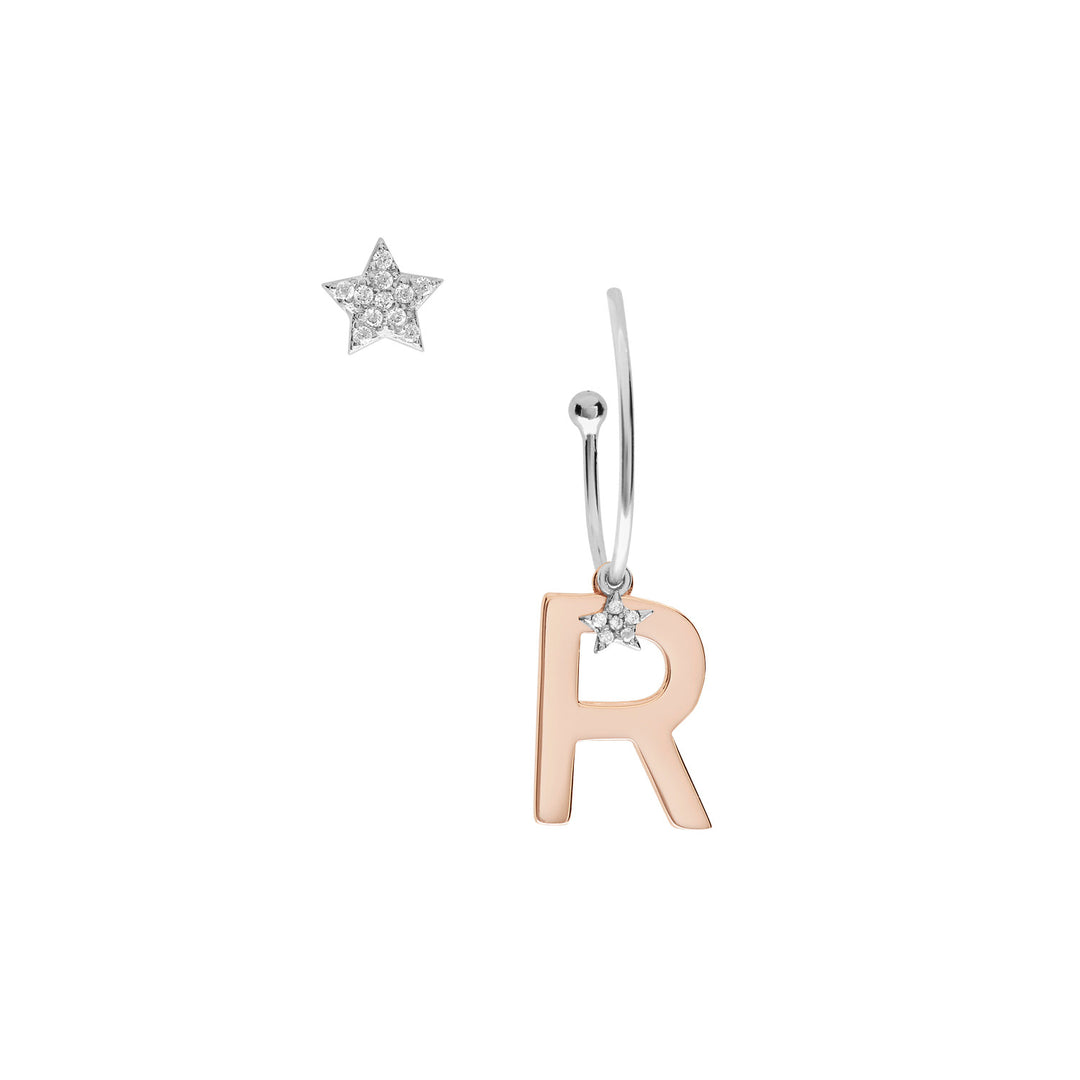 Pendientes Comete Plata Letra R ORA165