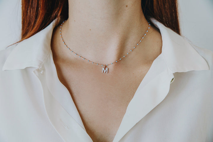 Collar Comete Plata Letra F GLA178