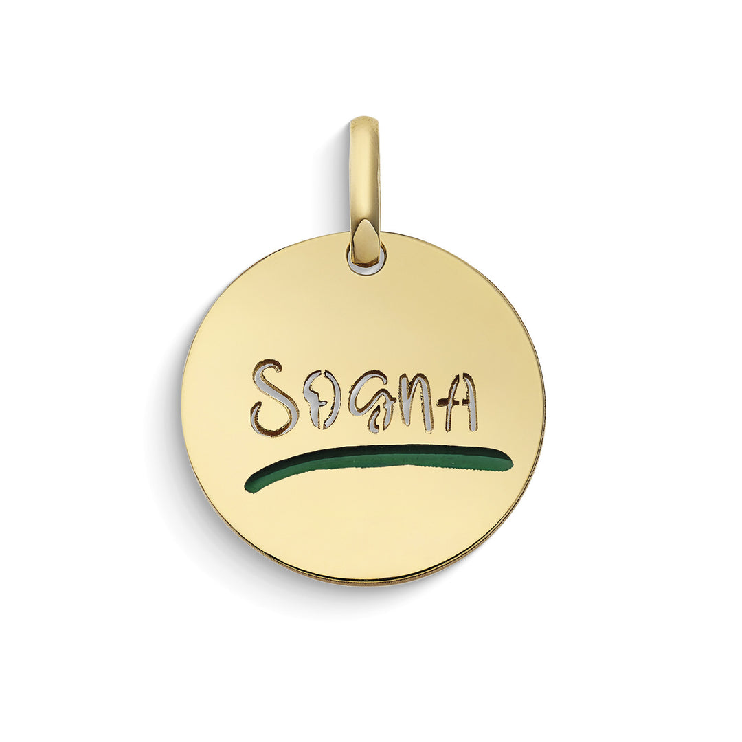 Runder Comete Sogna-Anhänger aus 375‰ Gelbgold KCOB032